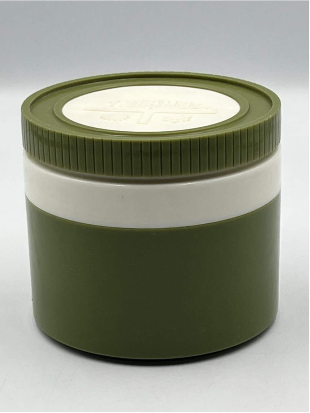 Vintage Thermos King-Seeley Model 1155/3 Insulated 8oz Jar Green/White